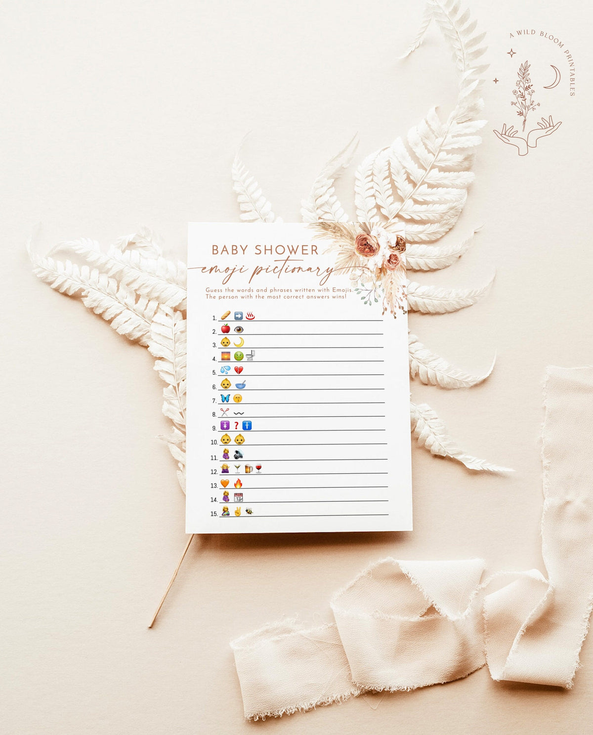 Emoji Pictionary Game | Baby Shower Emoji Pictionary