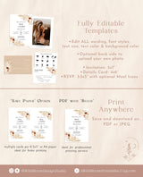 Boho Wedding Invitation Template | Terracotta Wedding Invite