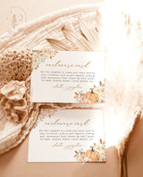 Fall Shower Enclosure Card | Autumn Wedding Invite Insert 
