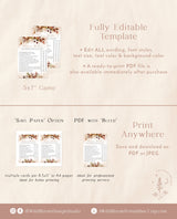 Over or Under Game Template | Fall Bridal Shower