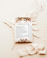 Over or Under Game Template | Fall Bridal Shower 