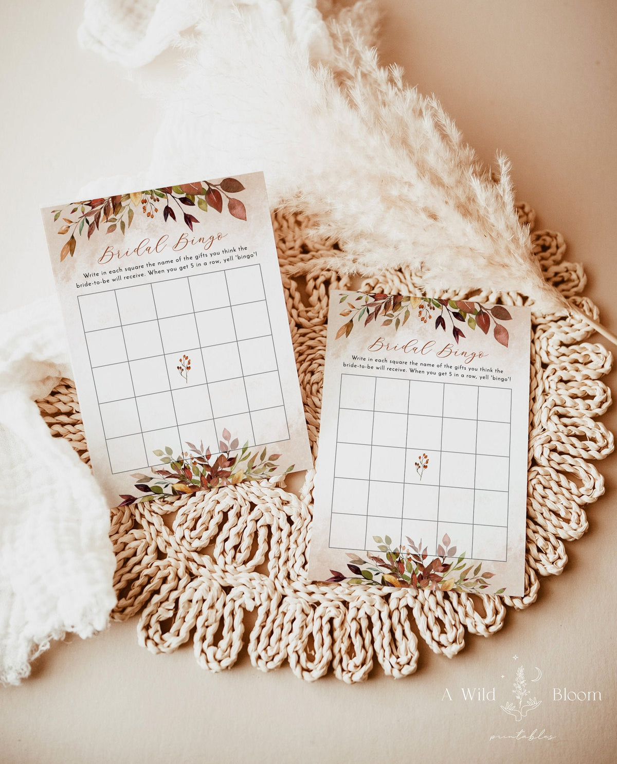 Bridal Bingo Game | Fall Bridal Shower Game