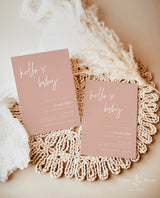 Pink Girl Baby Shower Invite | Minimalist Baby Shower Invite