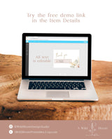 Pampas Grass Thank You Card Template | Editable Thank You Cards