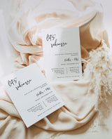 Minimalist Rehearsal Dinner Invitation Template | Modern Wedding Rehearsal Invite