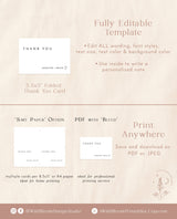 Minimalist Thank You Cards Template | Editable Thank You Card