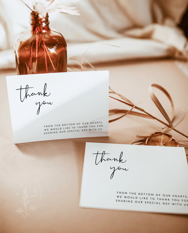 Minimalist Thank You Card Template | Editable Thank You Cards 