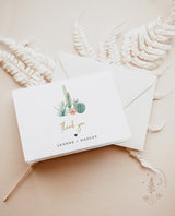 Editable Thank You Cards Template | Fiesta Shower Favor Cards