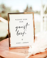 Please Sign Our Guestbook Sign | Minimalist Wedding Guestbook