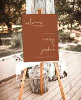 We're So Glad You're Here | Minimalist Wedding Welcome Sign 