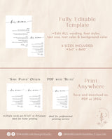 Minimalist Wedding Bar Menu | Modern Minimalist Bar Menu Sign