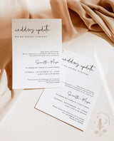 Minimalist Virtual Wedding Announcement Card | Covid Wedding Update