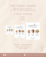Dog Signature Drink Sign | Pet Signature Cocktail Sign