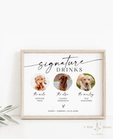 Dog Signature Drink Sign | Pet Signature Cocktail Sign