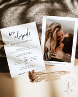 Editable Elopement Party Invite Template | Minimal Casual Reception 