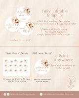 Boho Cupcake Toppers | Pampas Grass Baby Shower
