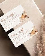 Pampas Grass Diaper Raffle Card | Little Pumpkin Diaper Raffle Ticket