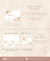 Boho Thank You Card Template | Fall Thank You Cards