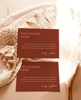 Terracotta Enclosure Card | Editable Wedding Invite Insert