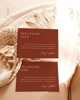 Terracotta Enclosure Card | Editable Wedding Invite Insert 