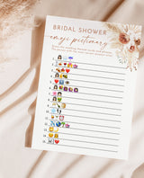 Emoji Pictionary Game | Bridal Shower Emoji Pictionary 