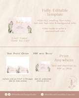 Cactus Thank You Cards Template | Editable Thank You Card