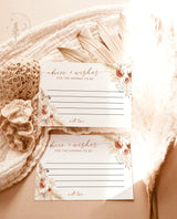 Advice and Wishes Card | Pampas Grass Baby Shower