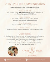Minimalist Details Card | Terracotta Wedding Details Card 