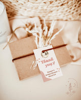 Retro Thank You Favor Tag Template | Vintage Baby Shower Tags