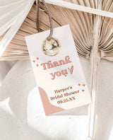 Retro Thank You Favor Tag Template | Vintage Baby Shower Tags