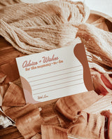 Advice and Wishes Card | Retro Baby Shower