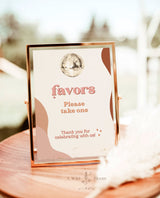 Retro Favors Sign | 70s Favors Wedding Sign Template 