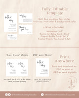 Minimalist Baby Shower Invite | Gender Neutral Baby Shower Bundle