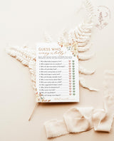 Fall Baby Shower Guess Who Game | Gender Neutral Baby Shower