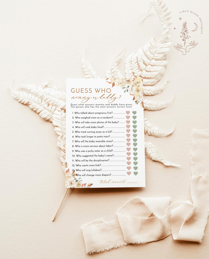 Fall Baby Shower Guess Who Game | Gender Neutral Baby Shower