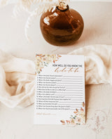 Fall Bridal Trivia Game | How Well Do You Know the Bride-to-Be Game