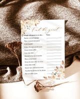 Find the Guest Shower Game | Fall Bridal Shower Game
