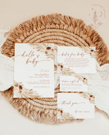 Boho Baby Shower Invitation | Girl Baby Shower Bundle