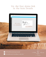 Minimalist Thank You Card Template | Editable Thank You Cards