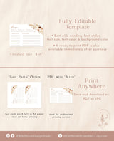 Bridal Shower Recipe Card | Pampas Grass Bridal Shower