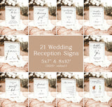 Minimalist Wedding Sign Bundle | Boho Wedding Signs