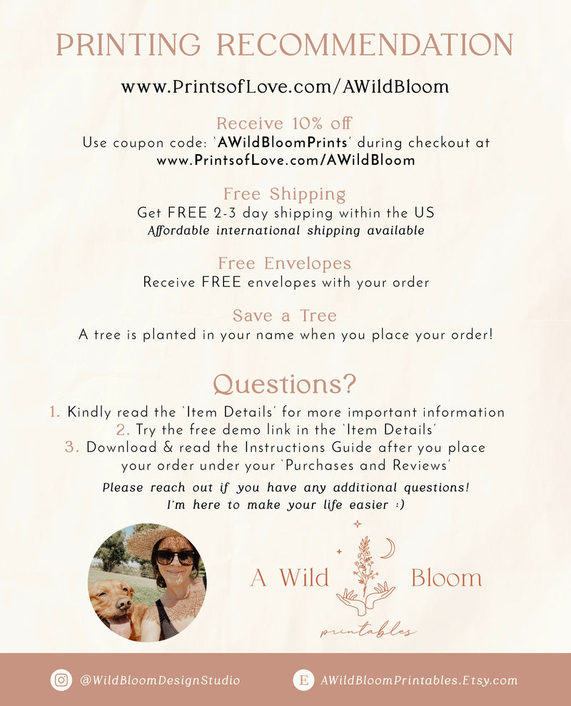 Minimalist Wedding Invitation Template | Editable Minimalist Wedding Invite 