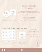 Modern Thank You Favor Tag | Shower Stickers