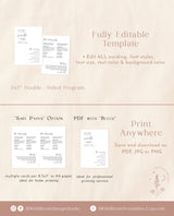 Minimalist Wedding Program Template | Printable Order of Service