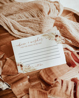 Advice and Wishes Card | Pampas Grass Bridal Shower