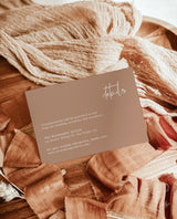 Terracotta Wedding Invitation | Minimalist Desert Wedding Invite