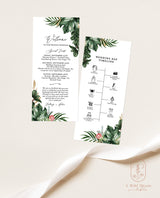 Wedding Welcome Letter & Itinerary | Tropical Wedding