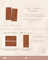 Terracotta Wedding Program | Fall Wedding
