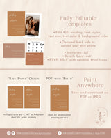 Burnt Orange Wedding Invitation | Minimalist Desert Sand Wedding Invite