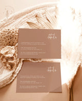 Minimalist Details Card | Modern Wedding Details Insert 